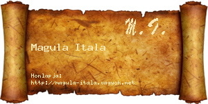 Magula Itala névjegykártya
